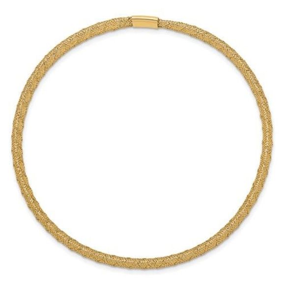10K Gold Stretch Mesh Bracelet, Made in Italy - Picture 2 of 3